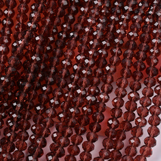 Cristalli Rondella Borgogna Scuro 6mm