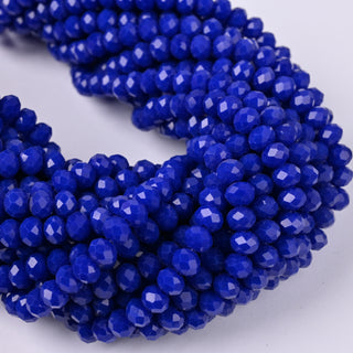Cristalli Rondella Blu Cobalto 6mm