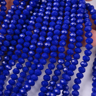 Cristalli Rondella Blu Cobalto 6mm