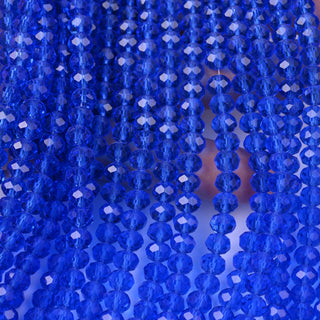 Cristalli Rondella Blu Zaffiro 6mm