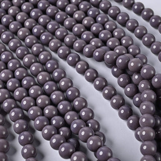 Perle in Pasta di Vetro Tondo Viola 8mm