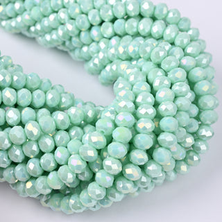 Cristalli Rondella Verde Acqua AB 6mm