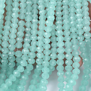 Cristalli Rondella Verde Menta Opal 6mm