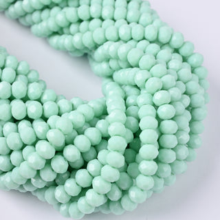 Cristalli Rondella Verde Acqua 6mm