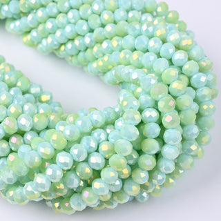 Cristalli Rondella Menta e Celeste AB 6mm