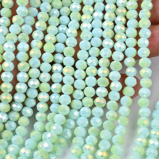 Cristalli Rondella Menta e Celeste AB 6mm