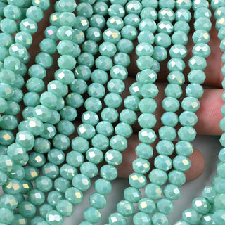 Cristalli Rondella Verde Giada AB 6mm