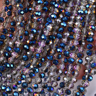 Cristalli Rondella Fumé e Petrolio Iris 6mm