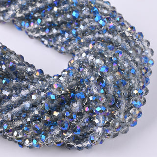 Cristalli Rondella Grigio Fumo e Blu Iris 6mm
