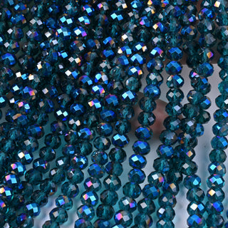 Cristalli Rondella Petrolio e Blu Iris 6mm