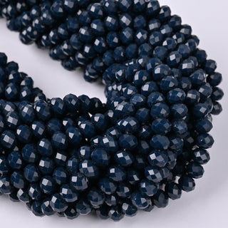 Cristalli Rondella Blu Petrolio 6mm