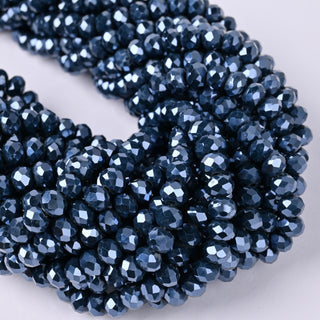 Cristalli Rondella Blu Petrolio Luster 6mm