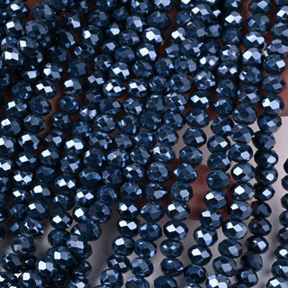 Cristalli Rondella Blu Petrolio Luster 6mm