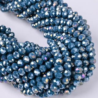Cristalli Rondella Blu Avio Scuro AB 6mm