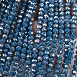 Cristalli Rondella Blu Avio Scuro AB 6mm