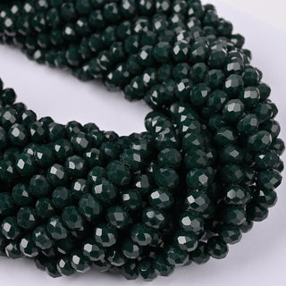 Cristalli Rondella Verde Bosco 6mm