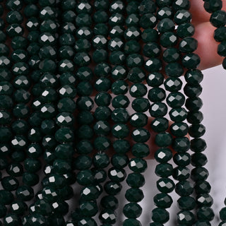 Cristalli Rondella Verde Bosco 6mm