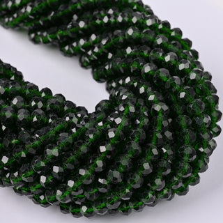 Cristalli Rondella Verde Scuro Trasparente 6mm