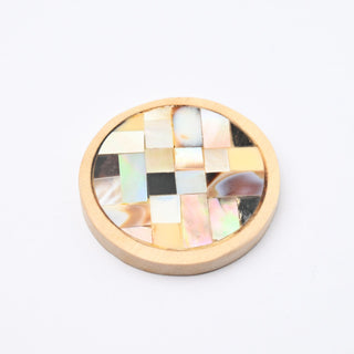 Cabochon Ramo di Madreperla Disco Mix Ø 30mm