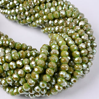 Cristalli Rondella Verde Oliva 6mm