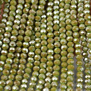 Cristalli Rondella Verde Oliva 6mm