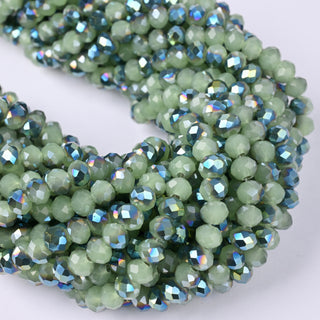 Cristalli Rondella Verde Opal e Scarabeo 6mm