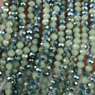Cristalli Rondella Verde Opal e Scarabeo 6mm