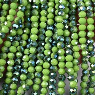 Cristalli Rondella Verde Mela e Petrolio 6mm