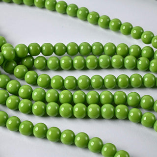 Perle in Pasta di Vetro Tondo Verde Pisello 8mm