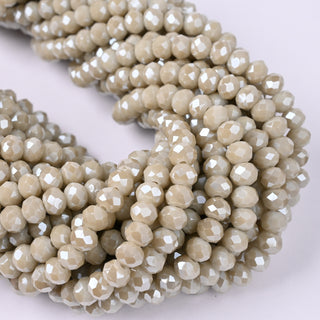 Cristalli Rondella Beige Sabbia 6mm