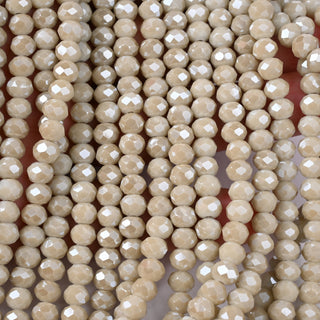 Cristalli Rondella Beige Sabbia 6mm