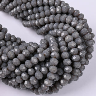 Cristalli Rondella Grigio Pietra 6mm
