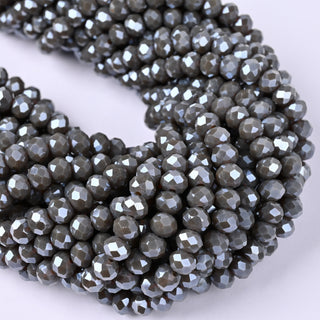 Cristalli Rondella Tortora 6mm