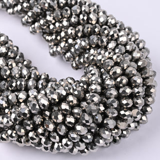 Cristalli Rondella Platino 6mm