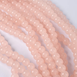 Perle in Pasta di Vetro Tondo Rosa Opal 8mm