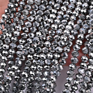 Cristalli Rondella Argento 6mm