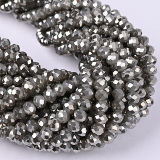 Cristalli Rondella Tortora Opal e Argento 6mm