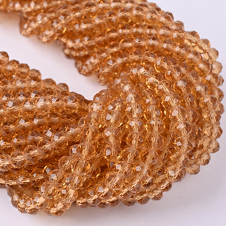 Cristalli Rondella Cognac Trasparente 6mm