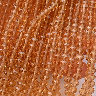 Cristalli Rondella Cognac Trasparente 6mm