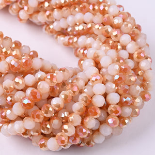 Cristalli Rondella Cipria Opal e Rame 6mm