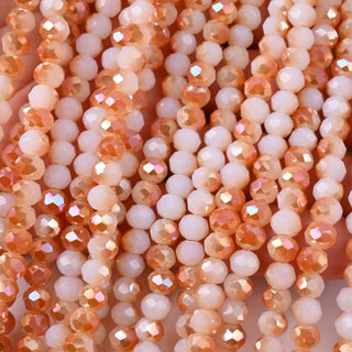 Cristalli Rondella Cipria Opal e Rame 6mm