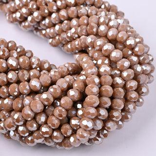 Cristalli Rondella Marrone Caramello 6mm