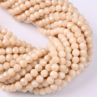 Cristalli Rondella Beige Crema 6mm