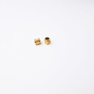 Distanziatore Pallina Lavorata in Acciaio Oro 8mm (foro 4mm) - 2pz