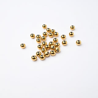 Distanziatore Pallina Liscia in Acciaio Oro 6mm - 30 pz