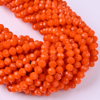 Cristalli Rondella Arancione Mandarino 6mm
