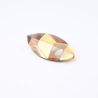 Perla Frammenti di Colore Navetta 45x20mm - Ambra Antica