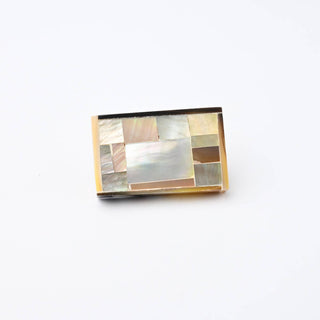 Perla Frammenti di Colore Rettangolo 28x18mm - Ambra Antica