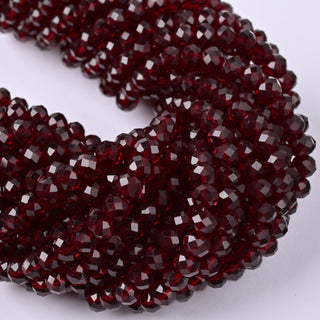 Cristalli Rondella Rosso Rubino 6mm