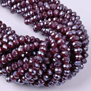 Cristalli Rondella Bordeaux Screziato 6mm